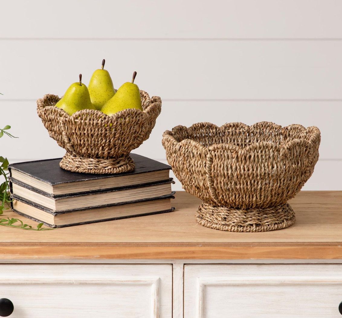 Scalloped Edge Seagrass Bowl