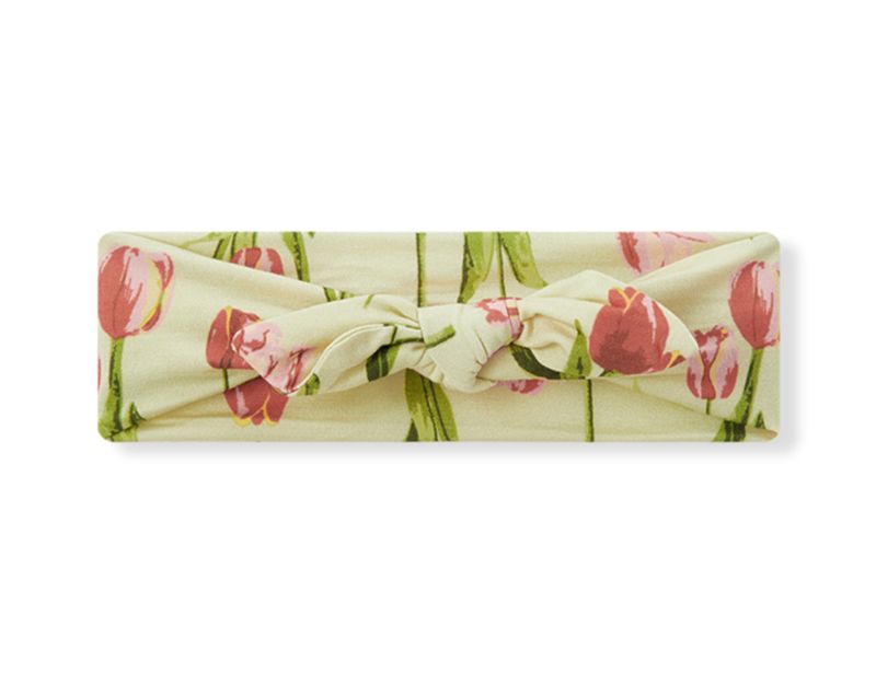Luxe Stretch Knotted Headband Tulip | 0-6M