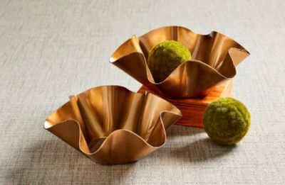 Brass Ruffle Bowl