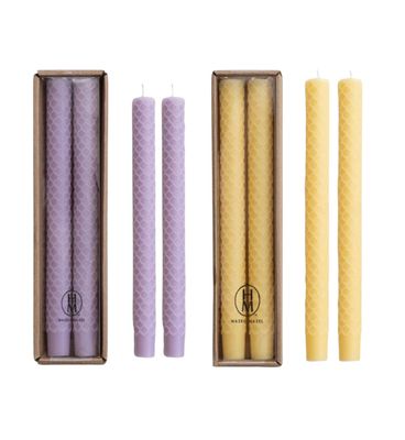 Honeycomb Taper Candle Set of 2