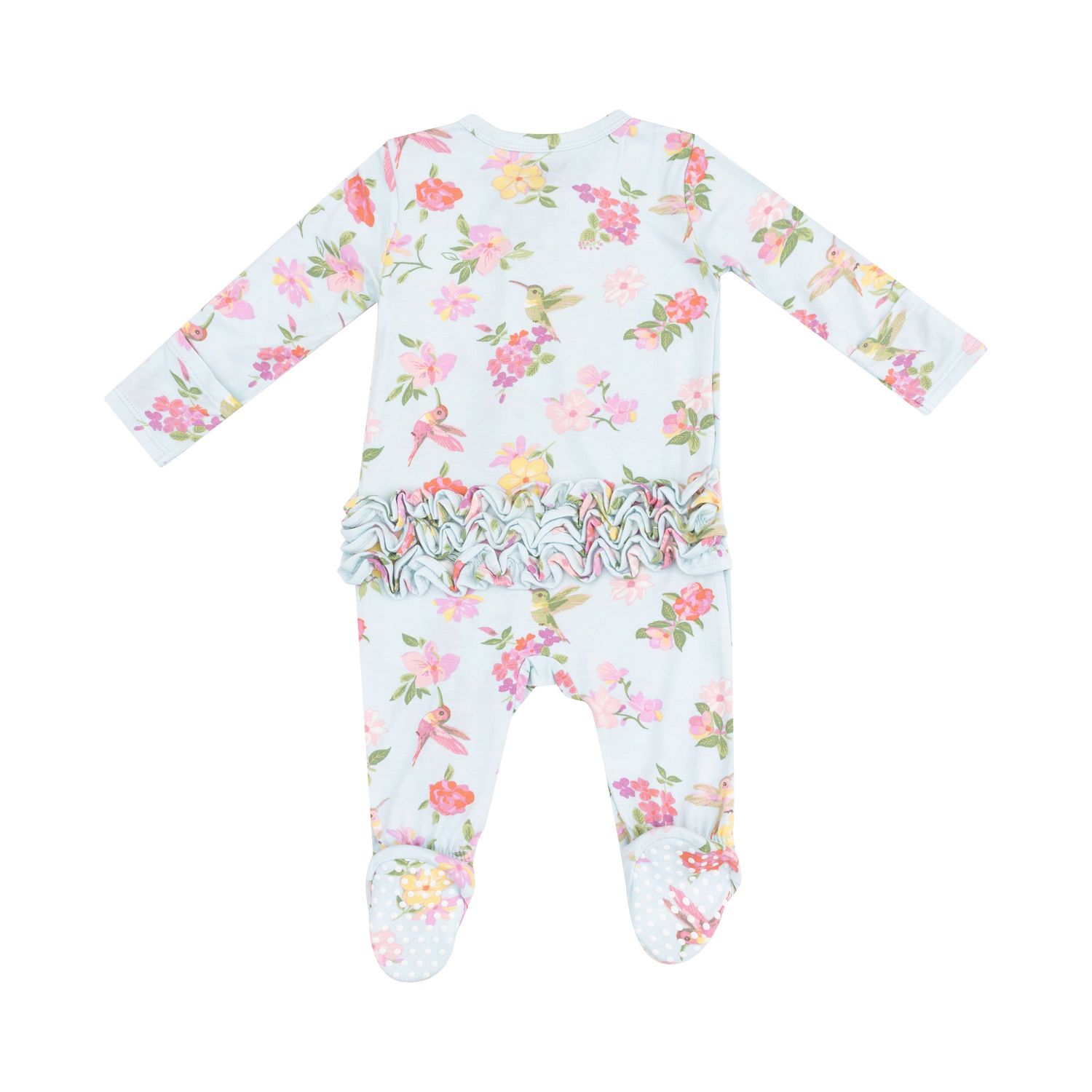 Cute Hummingbirds Ruffle Back Footie, Size: NB
