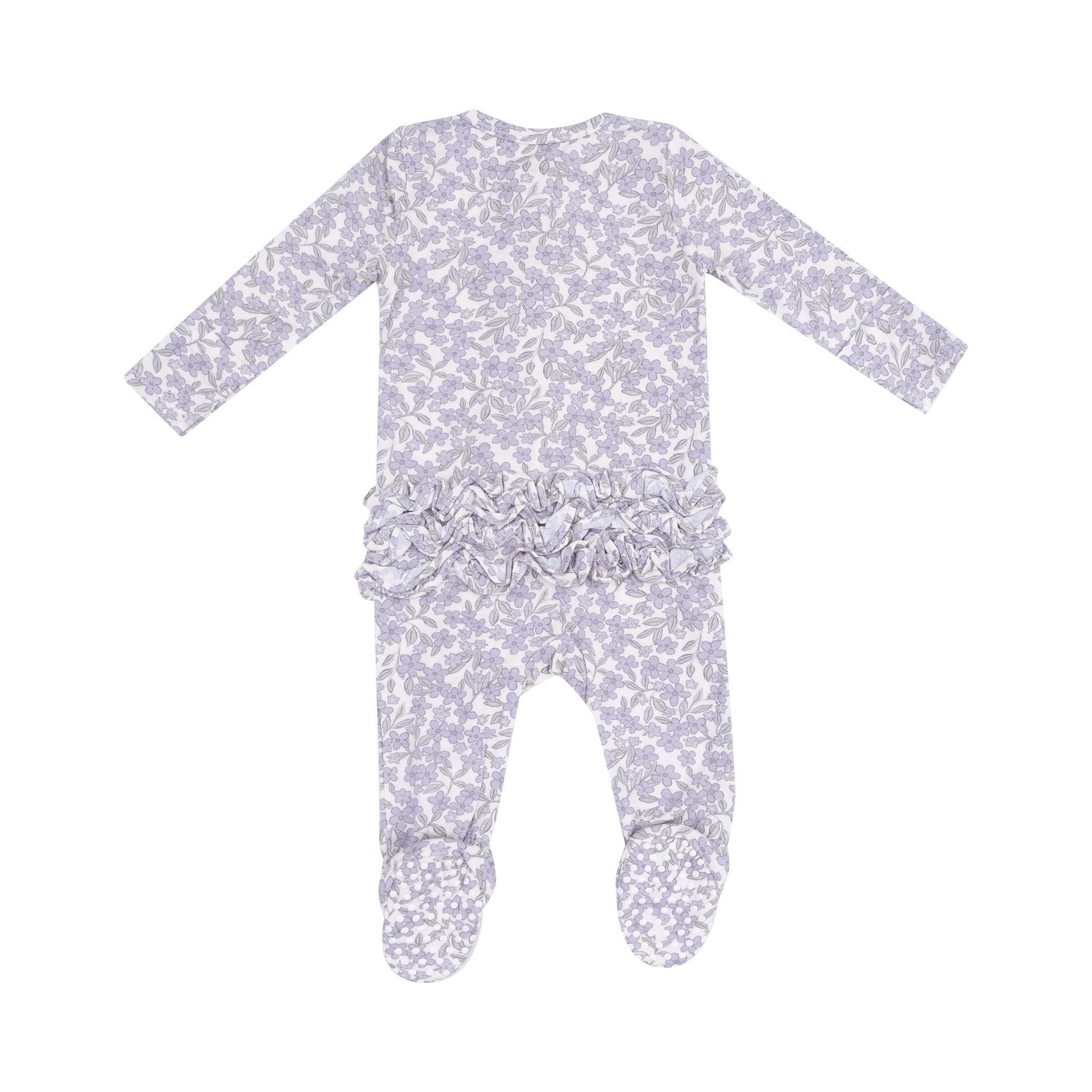 Forget Me Not Ruffle Footie, Size: NB