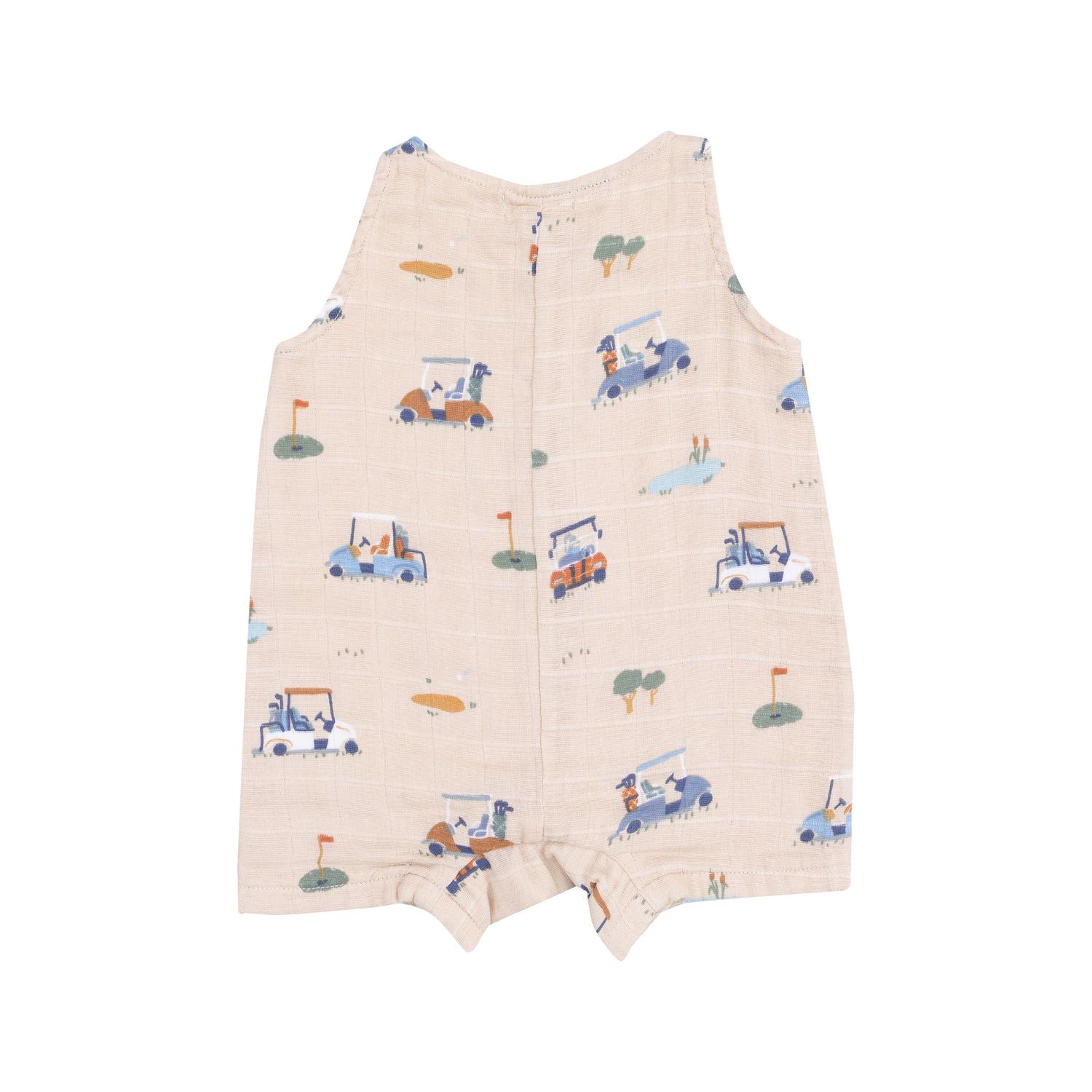 Golf Cart Cuties Romper | Oatmeal, Size: 3-6M