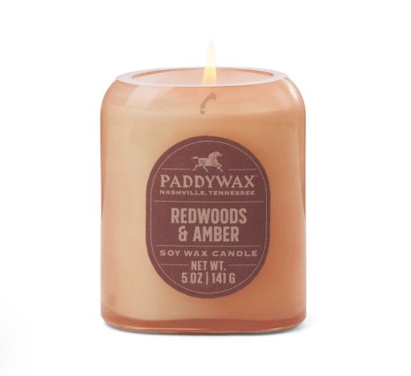 Nashville Rusty Pink Glass Candle | Redwood + Amber 5oz