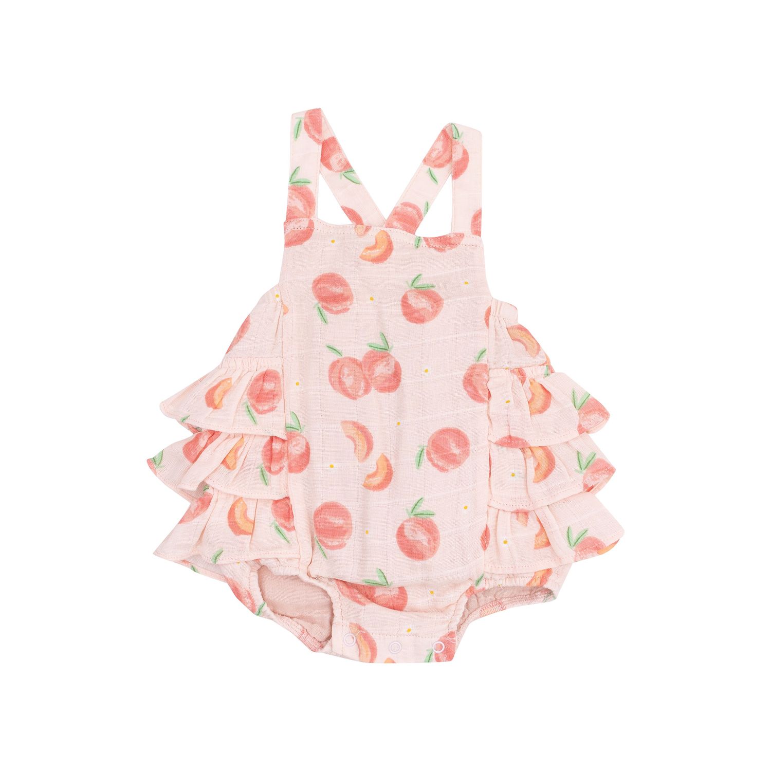 Sweet Peach Ruffled Sunsuit, Size: 0-3M