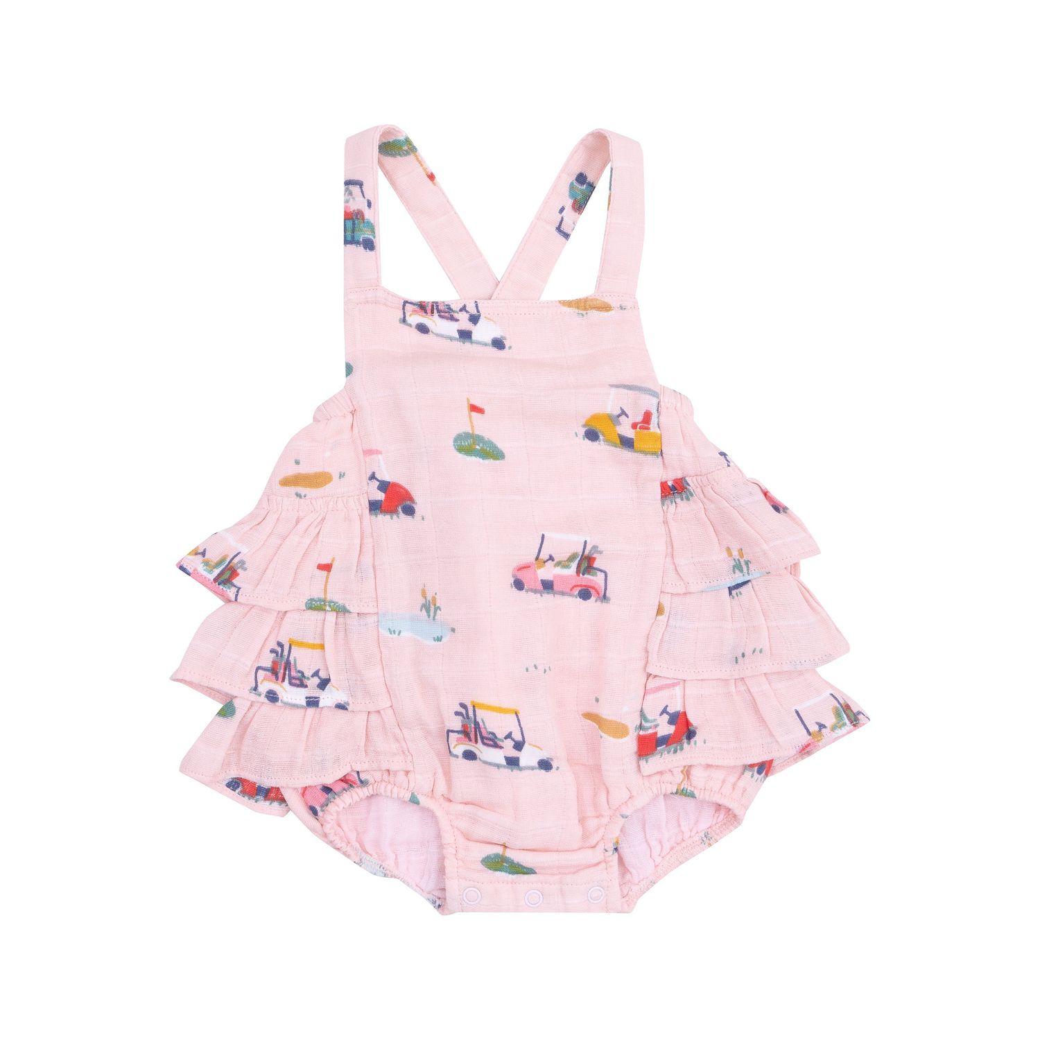Golf Cart Cuties Ruffle Sunsuit, Size: 0-3M