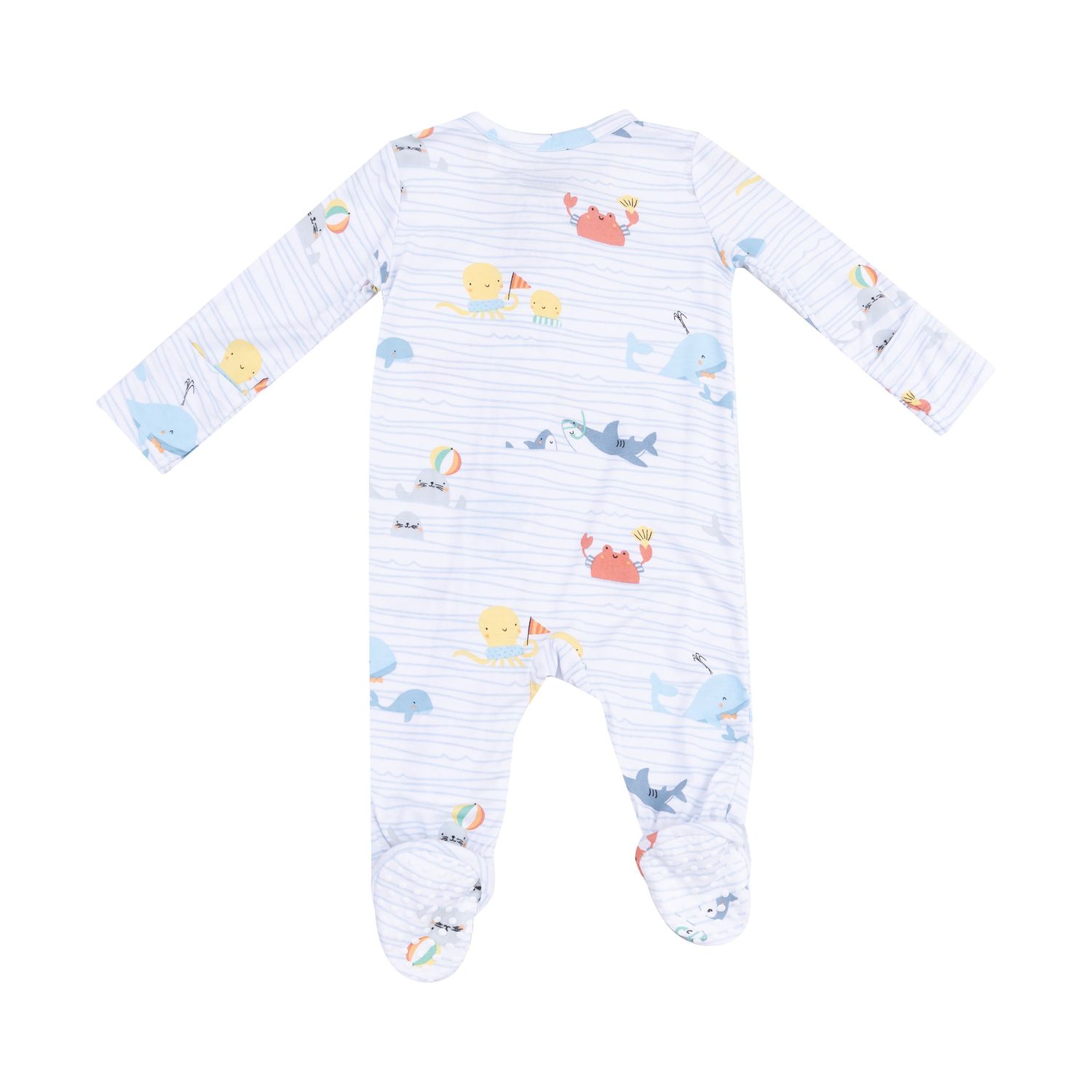 Sea Stripe Footie, Size: 0-3M