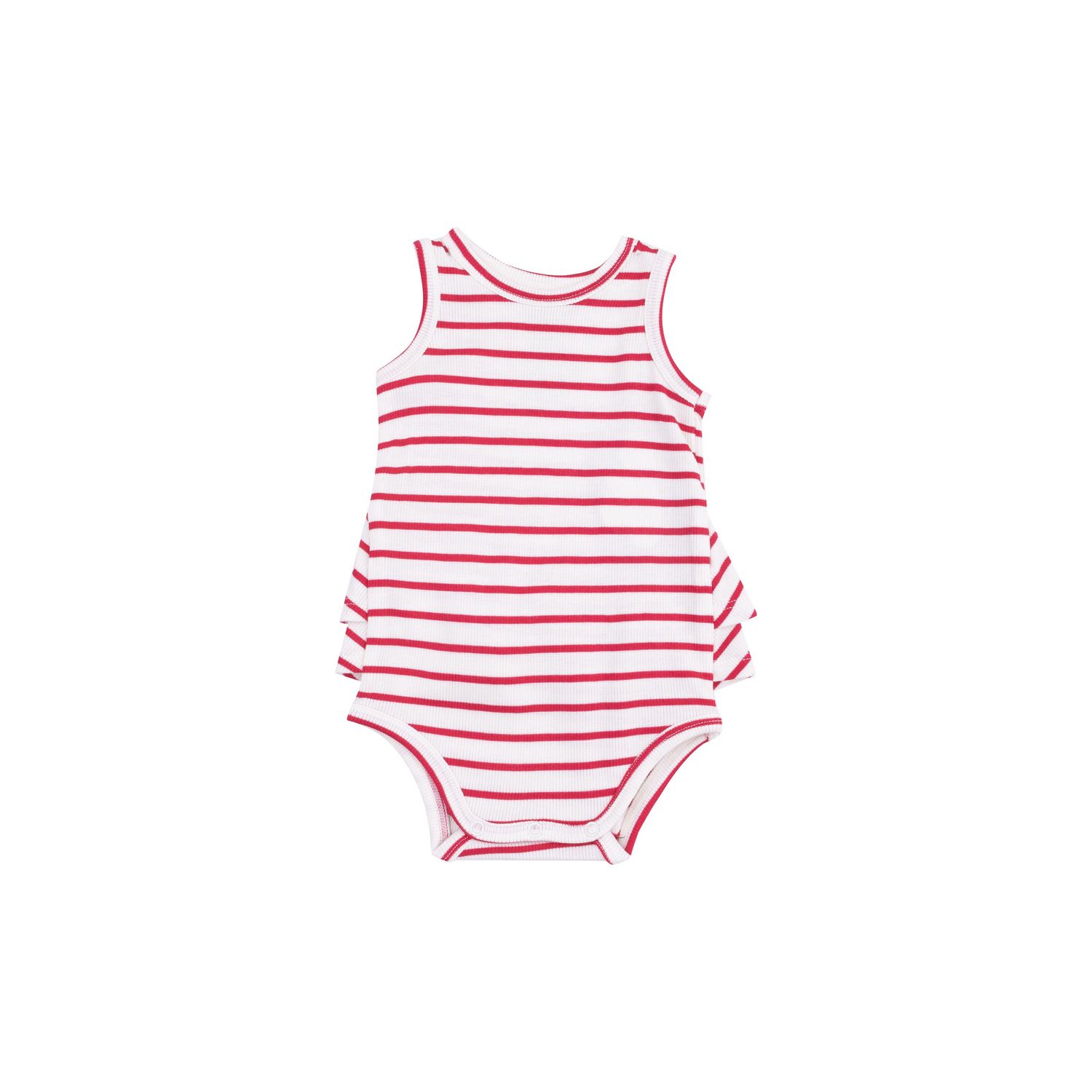 Stripe Vintage Red Tank Bubble, Size: 3-6M