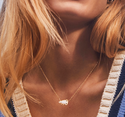 The Cheer Pendant in White Mother of Pearl