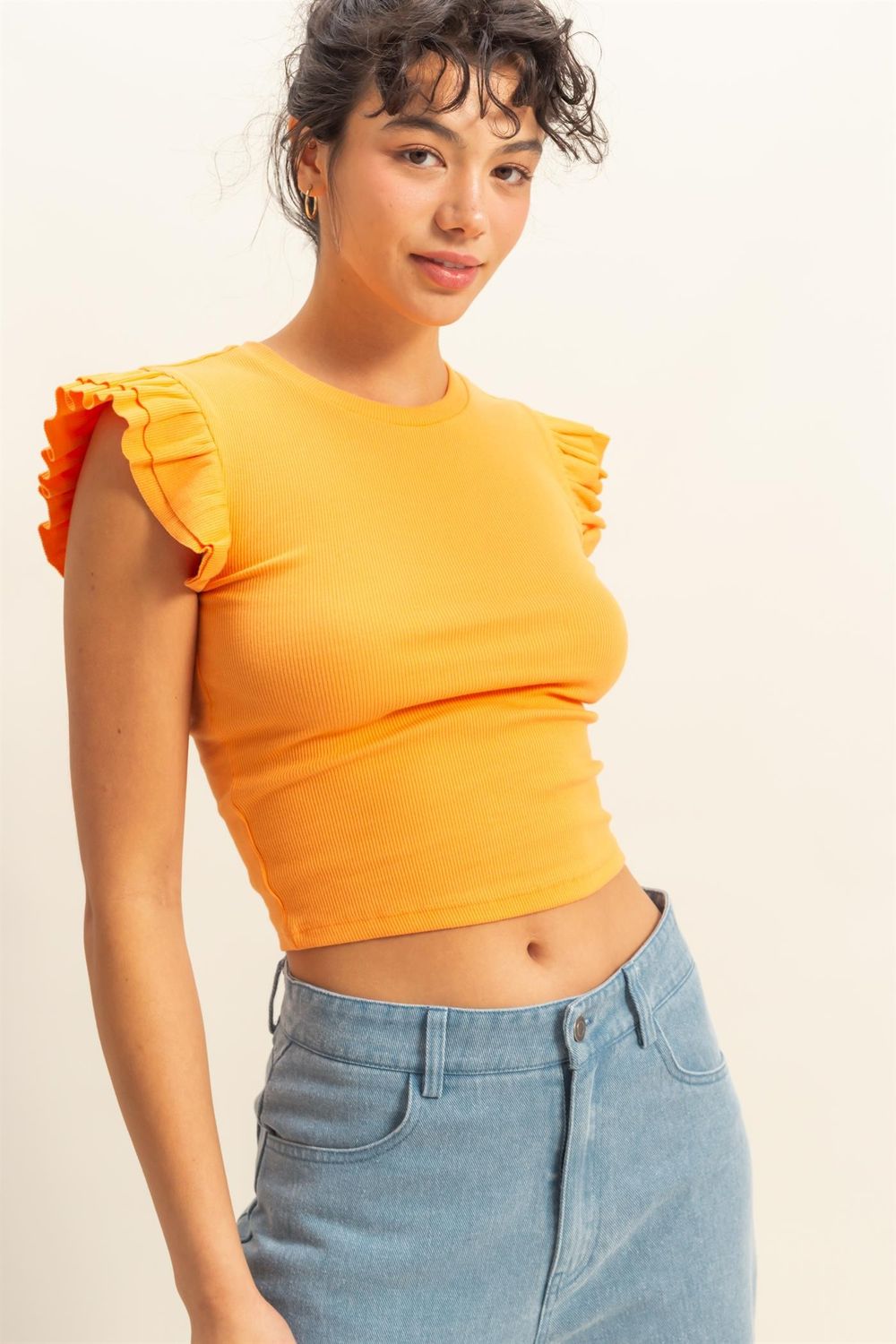 The Leif Top, Color: Orange, Size: S