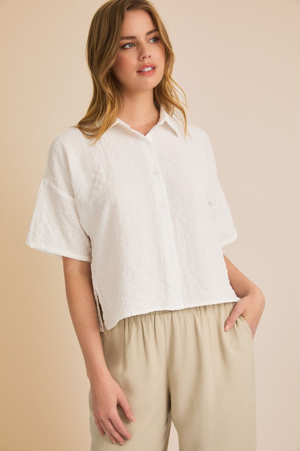 The Classic White Top, Size: S