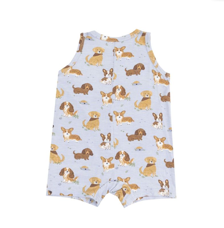 Best Friends Blue Shortie Romper