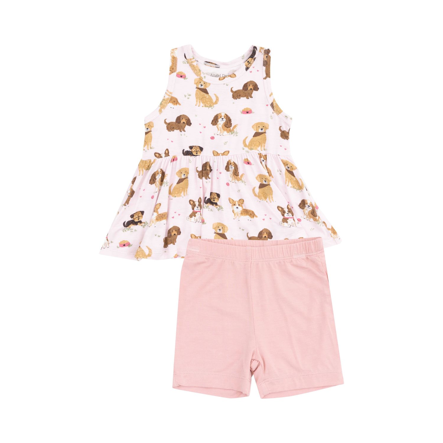 Best Friends Pink Tank + Shorts, Size: 6-12M