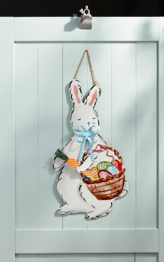 Tin Bunny Door Hanger