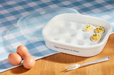 Lidded Deviled Egg Tray Set