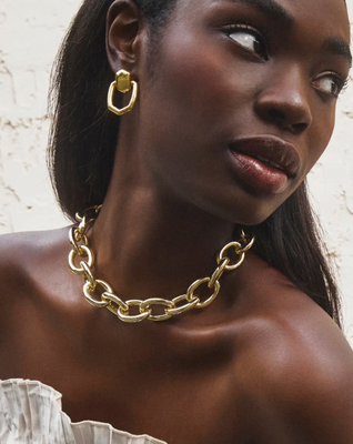 The Kaia Open Frame Earring Gold