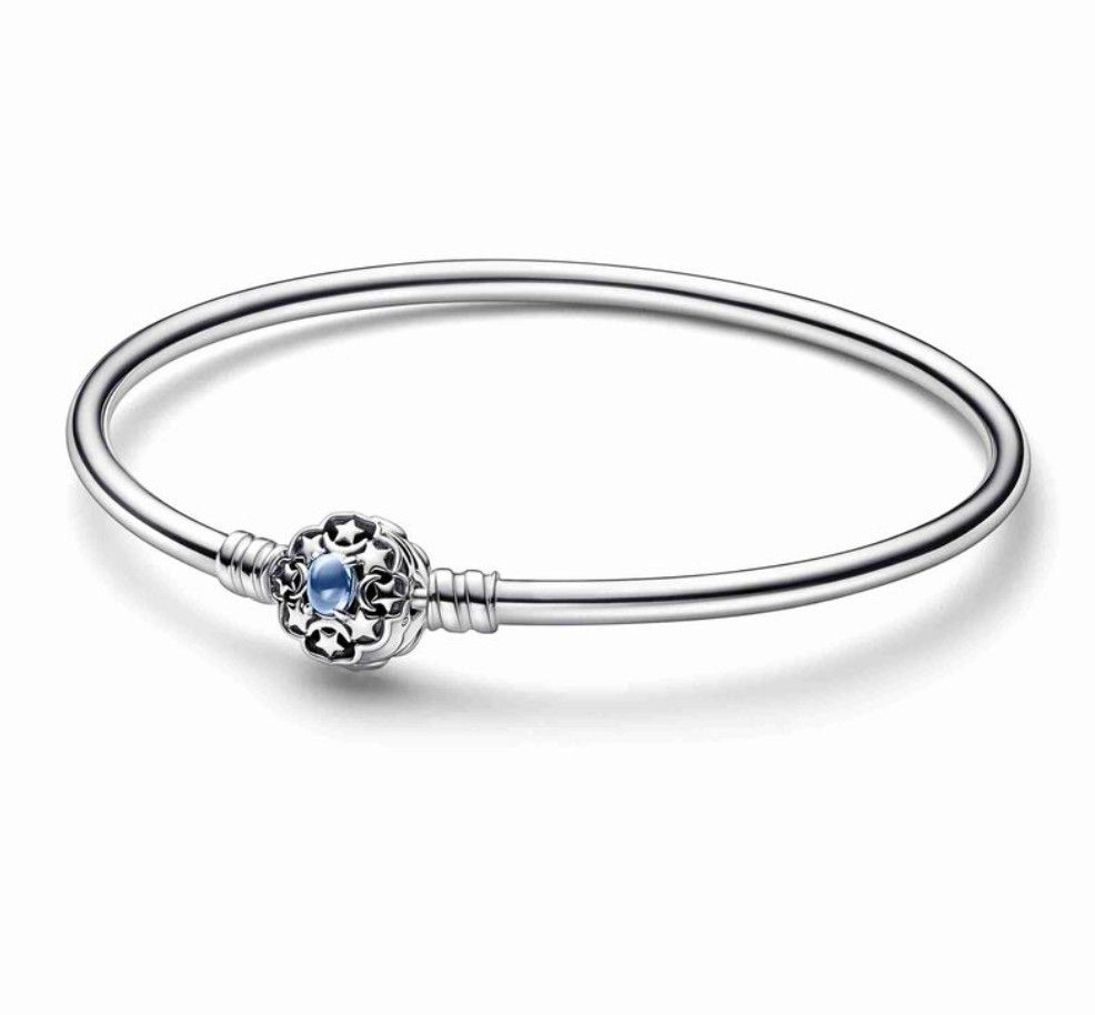 PANDORA™ Disney Aladdin Jasmine Sterling Silver Bangle, Size: 19