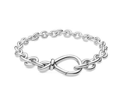 PANDORA™  Chunky Infinity Knot Sterling Silver  Chain Bracelet