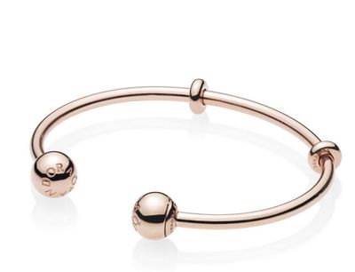 PANDORA™ Moments Rose Gold Open Bangle Bracelet