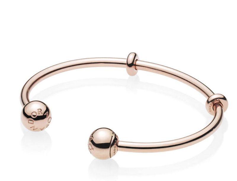 PANDORA™ Moments Rose Gold Open Bangle Bracelet