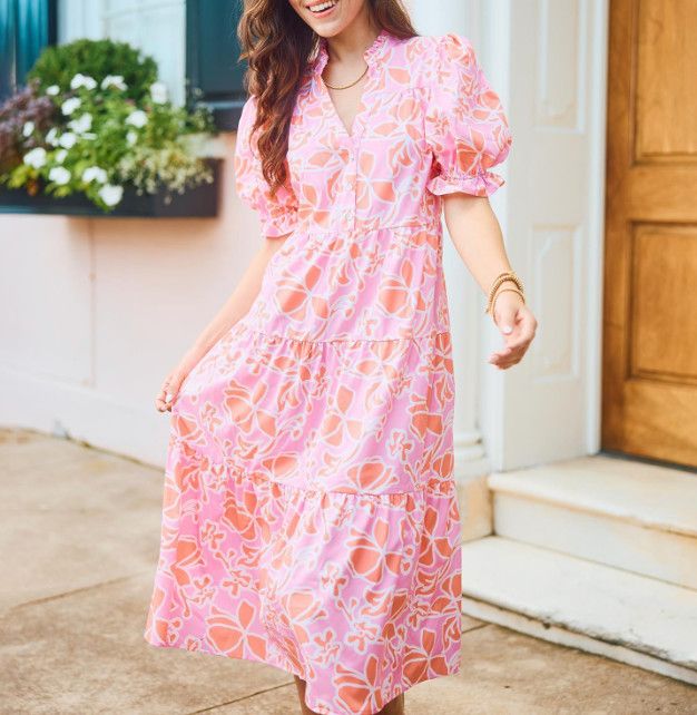The Evie Blossom Breeze Dress | Coral, Size: XS