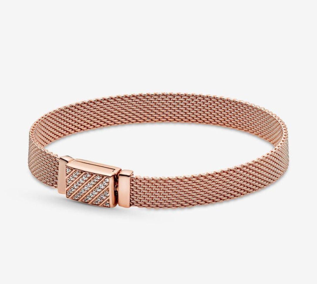 PANDORA™ Reflexions Rose Gold Long Clasp Pavé Bracelet