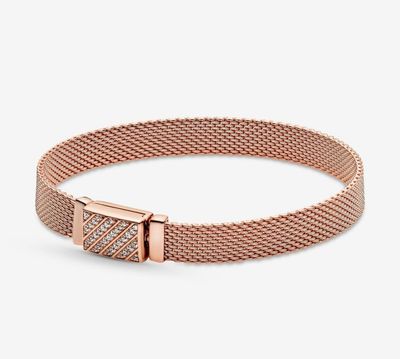 PANDORA™ Reflexions Rose Gold Long Clasp Pavé Bracelet