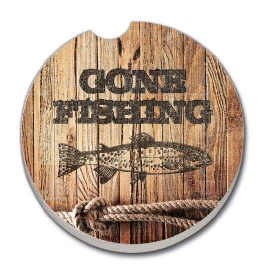 Gone Fishing Rope Car Coaster