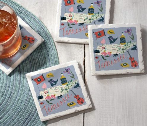 Tennessee Home State Coaster Set of 4