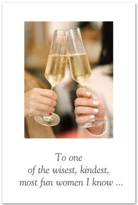 Women Toasting Champagne Card