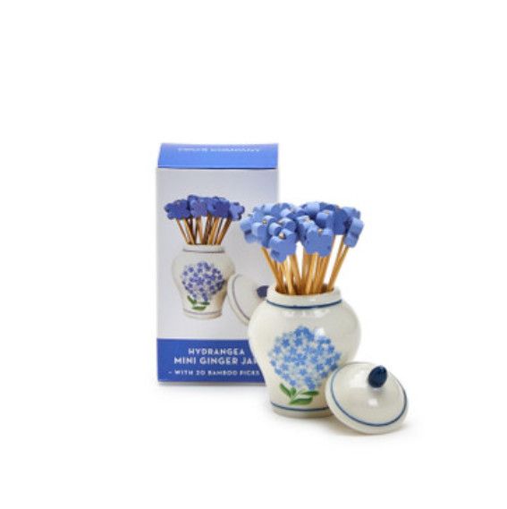 Hydrangea Ginger Jar + Toothpicks