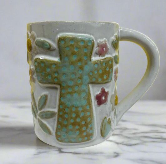 Cross + Flowers Mug