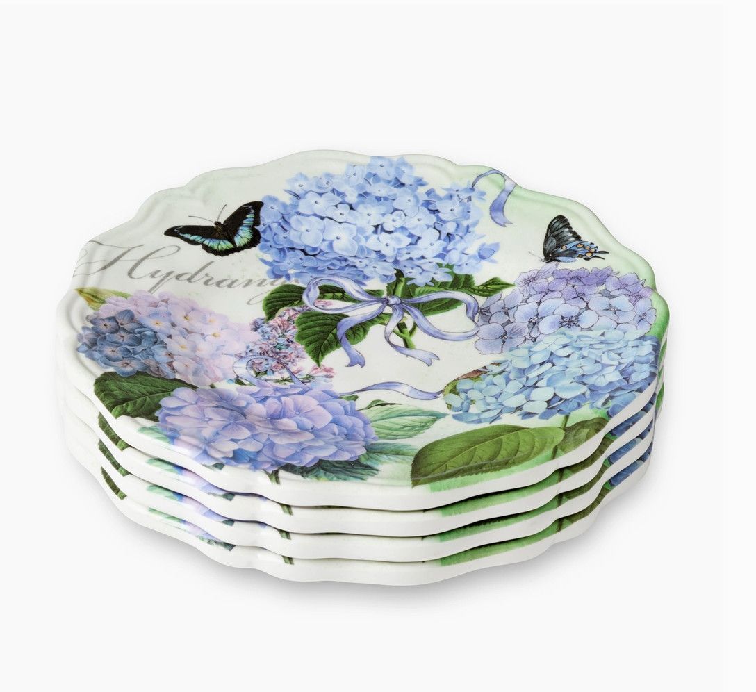 Garden Path Melamine Canape Plates Set of 4