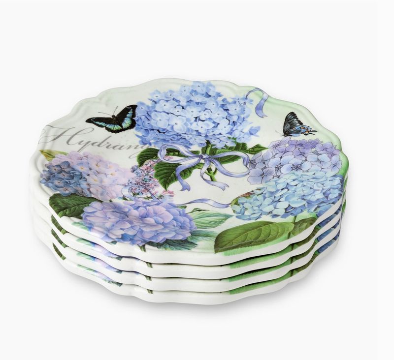 Garden Path Melamine Canape Plates Set of 4