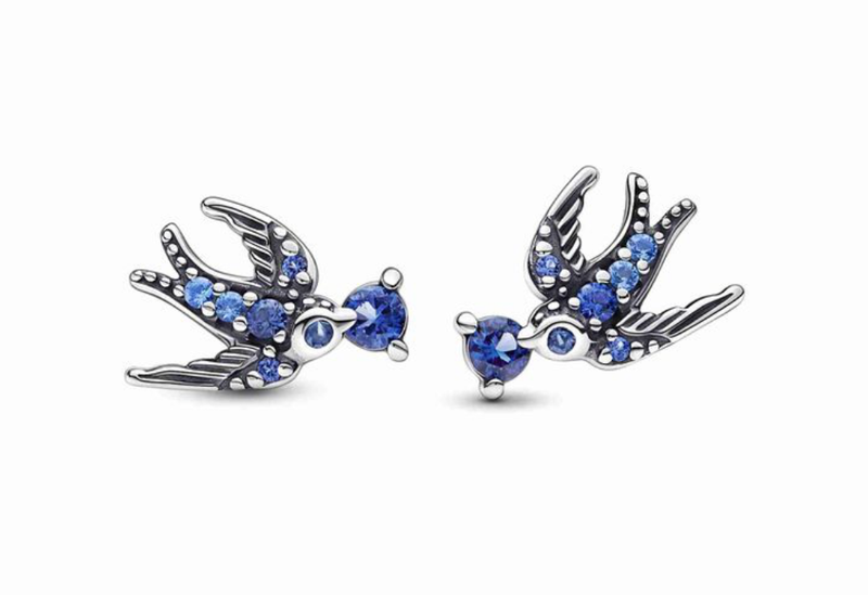 PANDORA™ Swallows Silver Stud Earrings