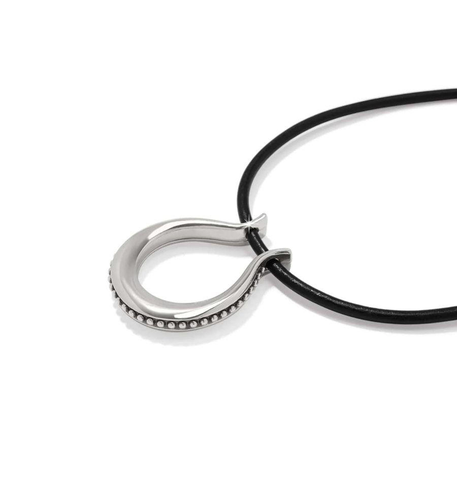 Pretty Tough Arch Leather Necklace
