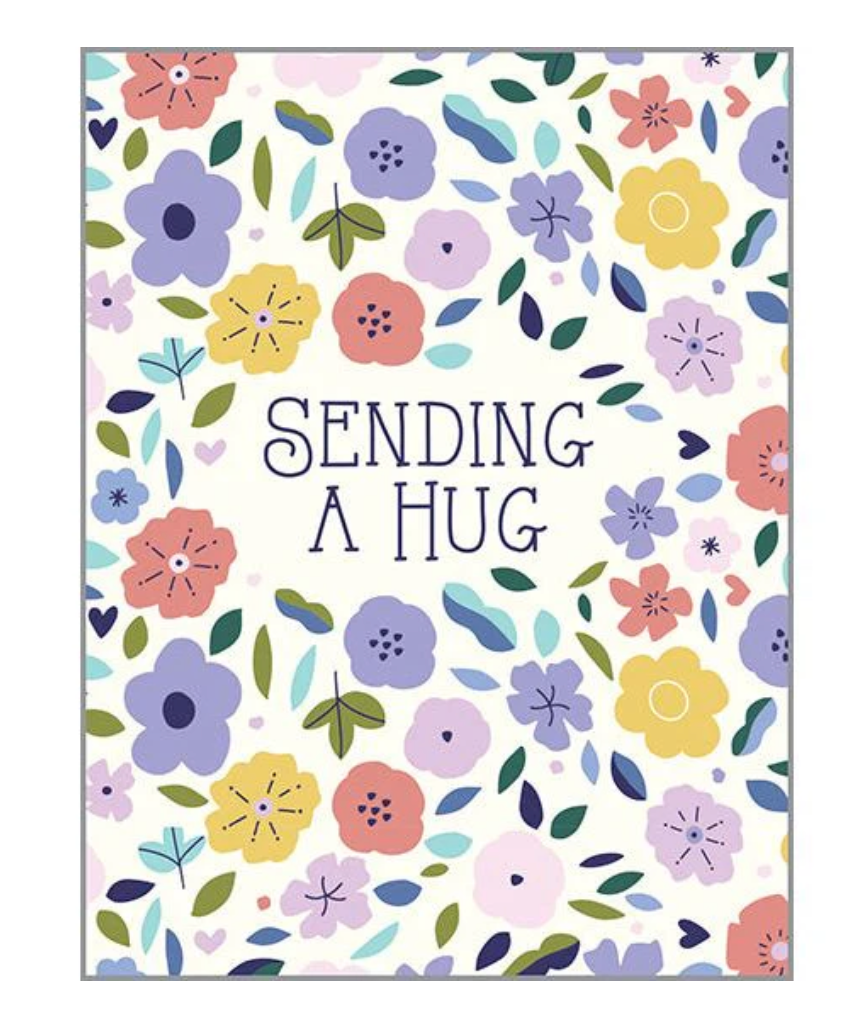 Sweet Purple Flowers Thinking of You Card