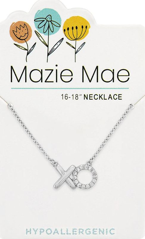 Mazie Mae Girls Necklace Silver XO