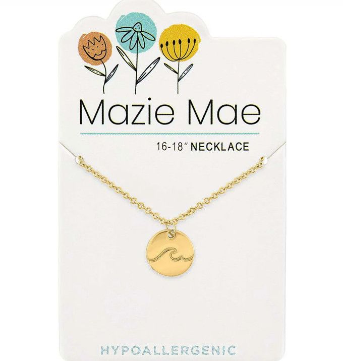 Mazie Mae Girls Necklace Gold Wave