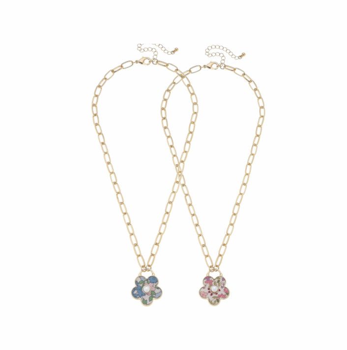 Vintage Floral Pearl Necklace