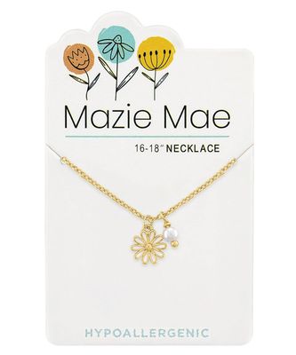 Mazie Mae Girls Necklace | Daisy + Pearl Dangle