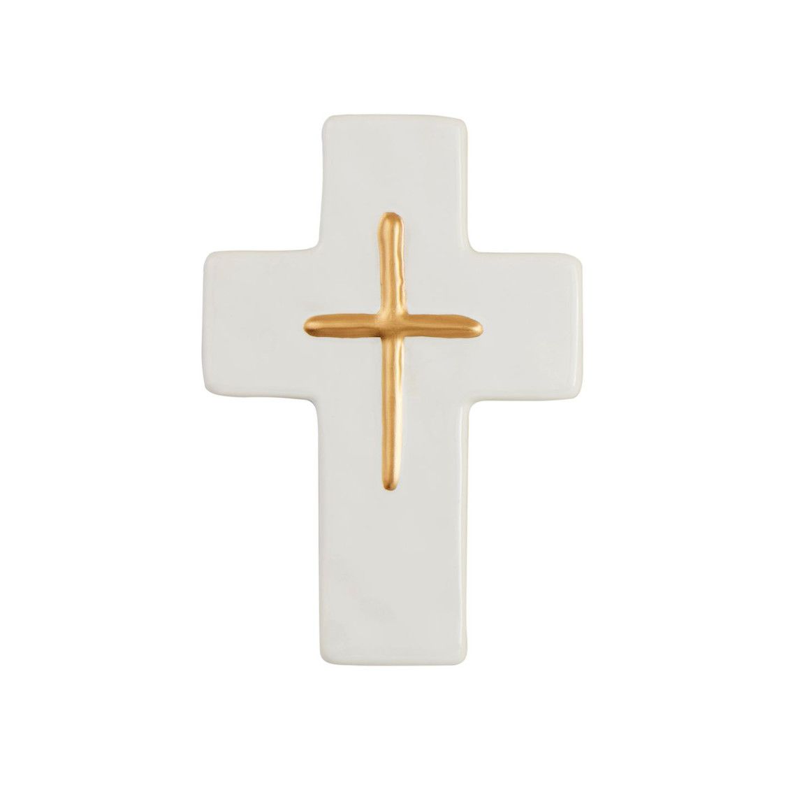 Ceramic + Gold Cross, Style: Thin Cross