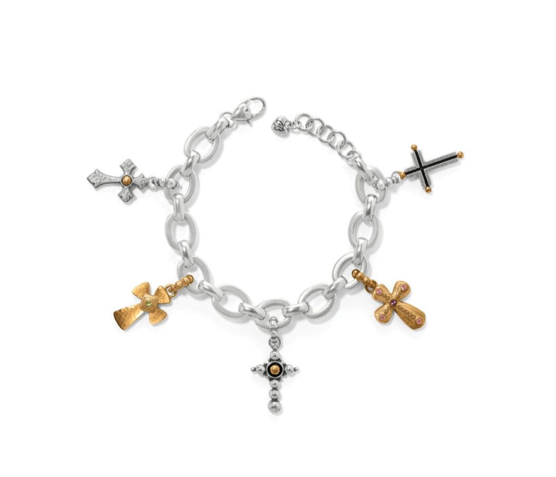 Majestic Cross Charm Bracelet