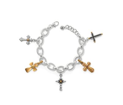 Majestic Cross Charm Bracelet