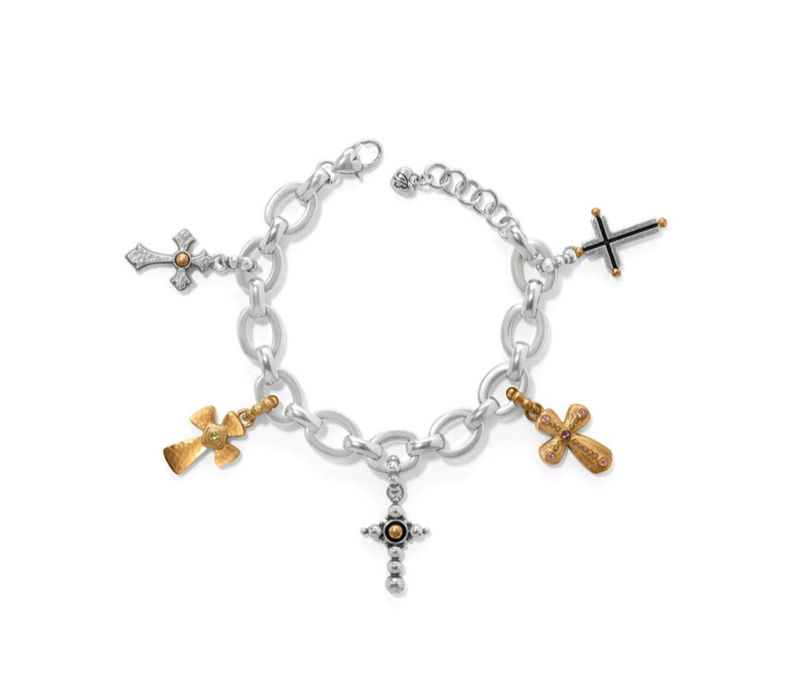 Majestic Cross Charm Bracelet