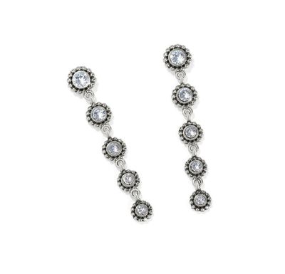 Twinkle Drops Post Drop Earrings (Clear Stones)
