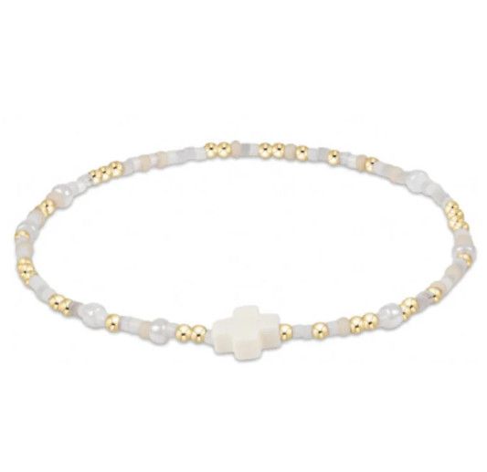 Hope Unwritten Signature Cross Bracelet, Color: Call Me on My Shellphone