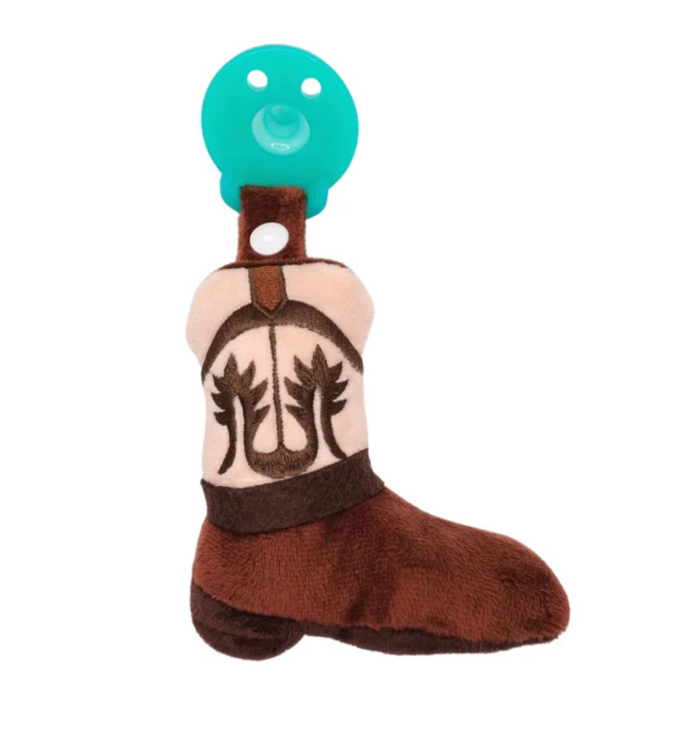 Gamezie Plush Western Boot Pacifier