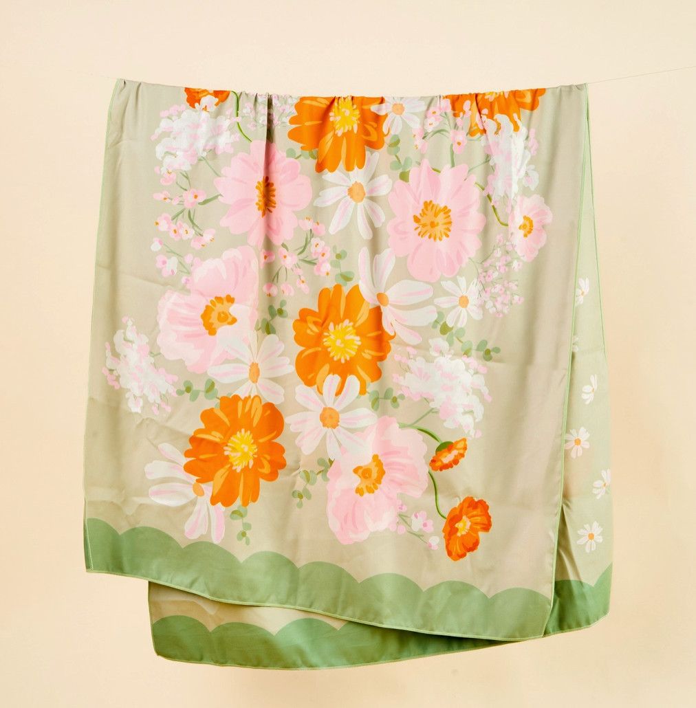 XL Quick Dry Beach Towel | Bouquet Beauty Sage