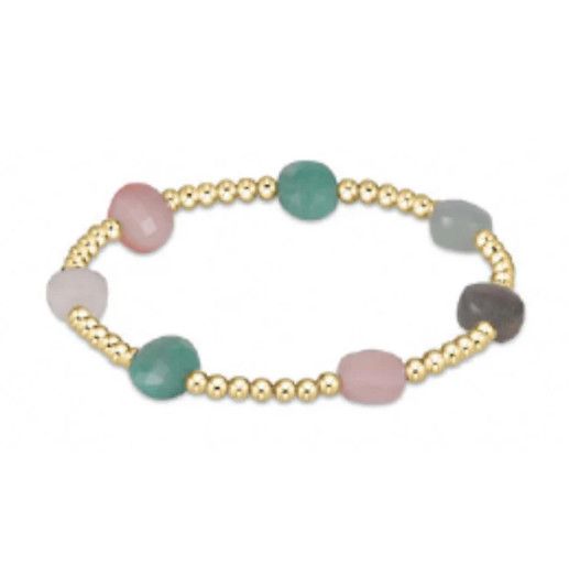 Admire Gold 3mm Bead Bracelet, Color: Hot Mess SS25
